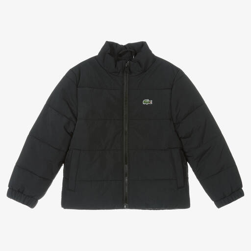 Lacoste-Boys Black Logo Puffer Jacket | Childrensalon Outlet
