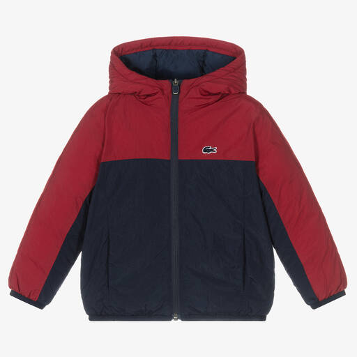Lacoste-Boys Blue & Red Padded Jacket | Childrensalon Outlet
