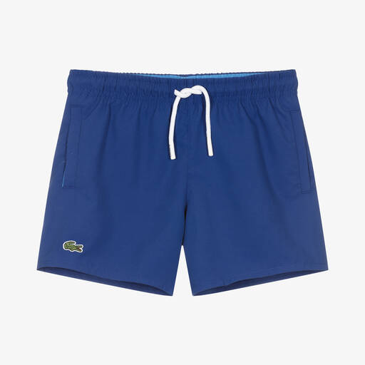 Lacoste-Boys Blue Swim Shorts | Childrensalon Outlet