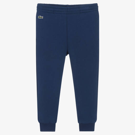 Lacoste-Boys Navy Blue Cotton Joggers | Childrensalon Outlet