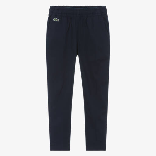 Lacoste-Синие хлопковые брюки стрейч для мальчиков | Childrensalon Outlet