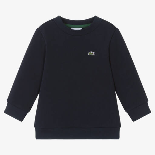 Lacoste-Navy Blue Crocodile Logo Sweatshirt | Childrensalon Outlet
