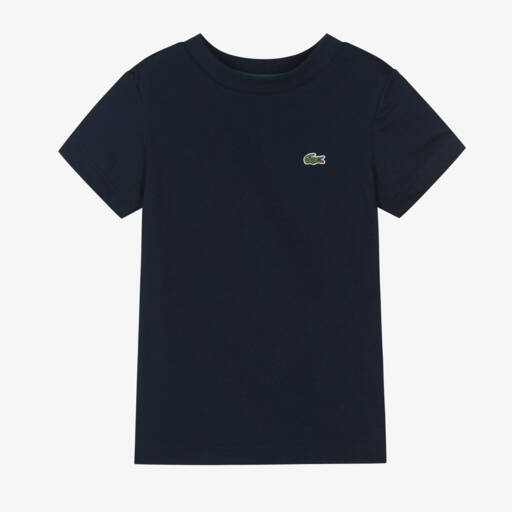 Lacoste-Navy Blue Organic Cotton T-Shirt | Childrensalon Outlet