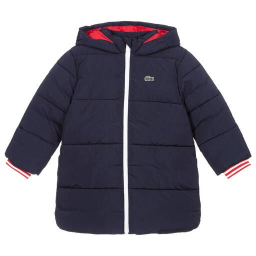 Lacoste-Navy Blue Puffer Coat | Childrensalon Outlet