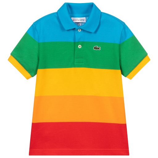 Lacoste-Rainbow Polo Shirt | Childrensalon Outlet