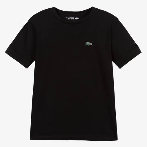 Lacoste-Teen Black Ultra Dry T-Shirt | Childrensalon Outlet