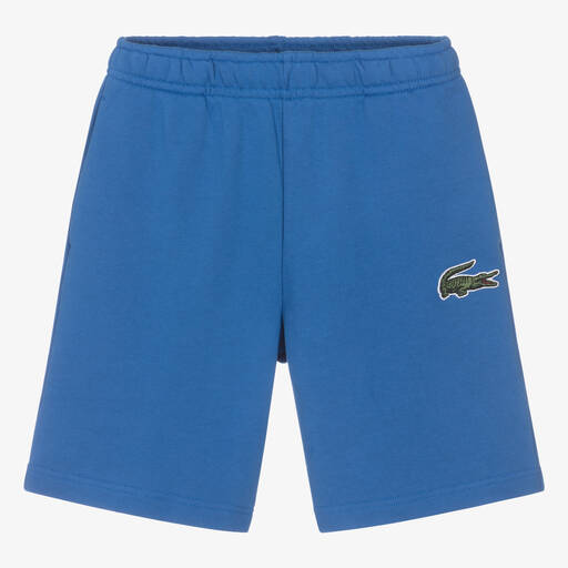 Lacoste-Teen Boys Blue Cotton Jersey Shorts | Childrensalon Outlet