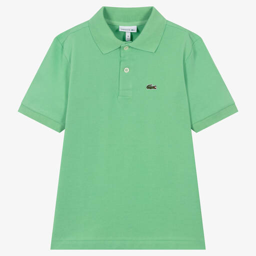 Lacoste-Teen Boys Light Green Logo Polo Shirt | Childrensalon Outlet