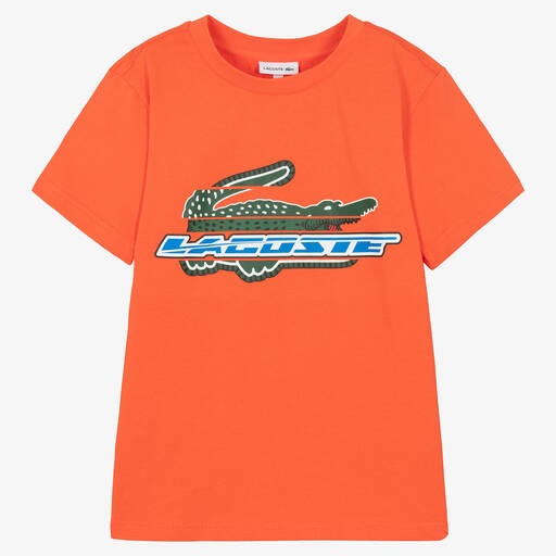 Lacoste-Оранжевая хлопковая рубашка | Childrensalon Outlet