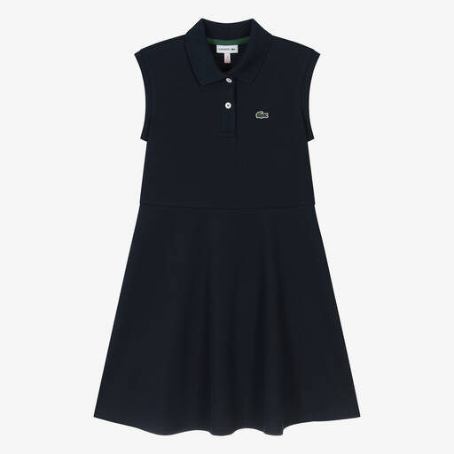 Lacoste-Teen Girls Navy Blue Cotton Polo Dress | Childrensalon Outlet