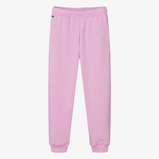 Lacoste-Teen Girls Pink Organic Cotton Joggers | Childrensalon Outlet