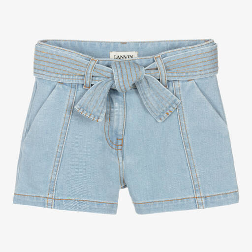 Lanvin-Blaue Jeans-Shorts mit Gürtel | Childrensalon Outlet