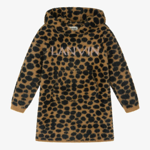 Lanvin-Girls Leopard Logo Dress | Childrensalon Outlet