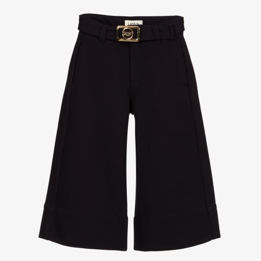 Lanvin-Navy Blue Wide Leg Trousers | Childrensalon Outlet