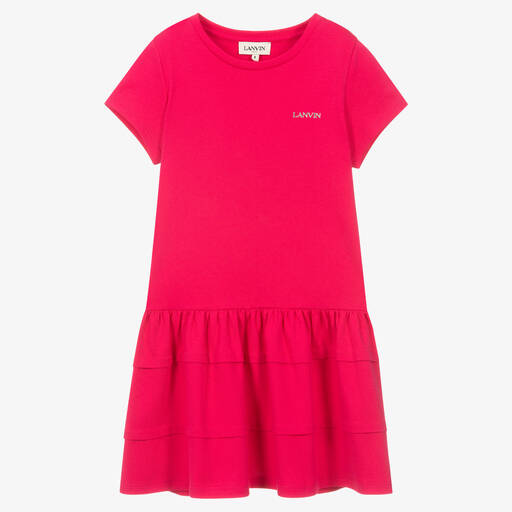 Lanvin-Teen Girls Pink Logo Dress | Childrensalon Outlet