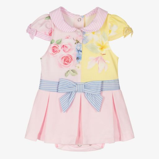 Lapin House-Baby Girls Pink Cotton Dress | Childrensalon Outlet