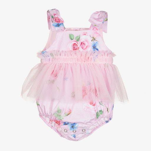 Lapin House-Rosa, geblümter Baby-Spieler (M) | Childrensalon Outlet