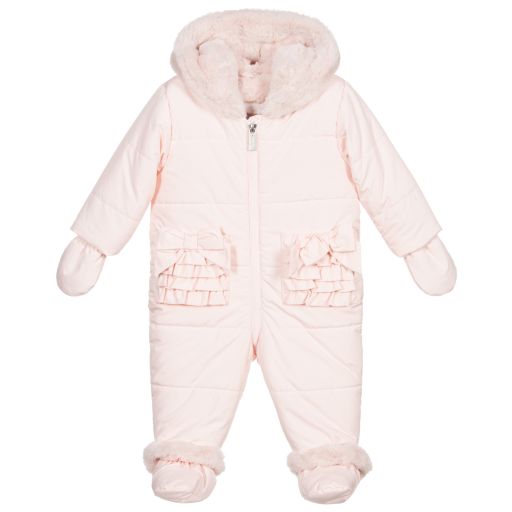 Lapin House-Baby Girls Pink Snowsuit | Childrensalon Outlet