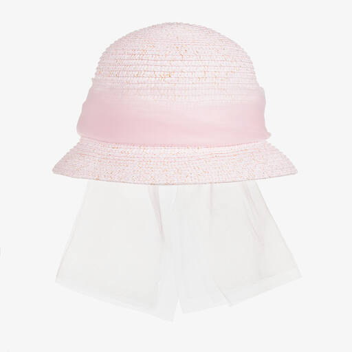 Lapin House-Baby Girls Pink Straw Hat | Childrensalon Outlet