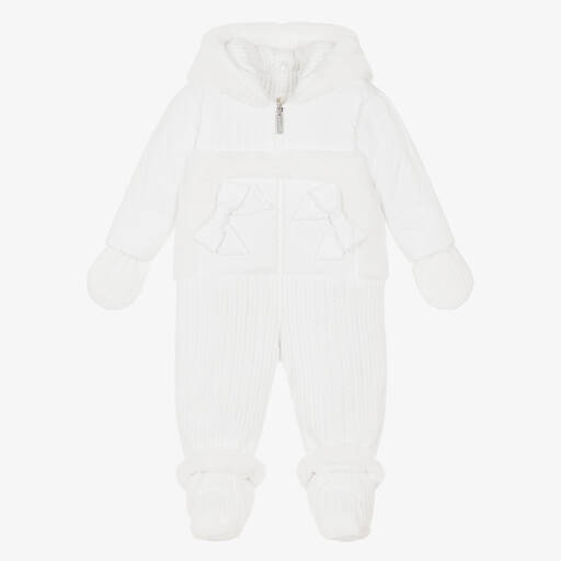 Lapin House-Baby Girls White Snowsuit | Childrensalon Outlet