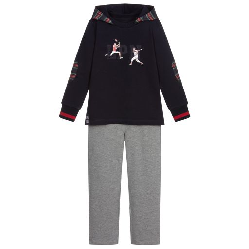 Lapin House-Серо-голубой спортивный костюм из хлопка | Childrensalon Outlet