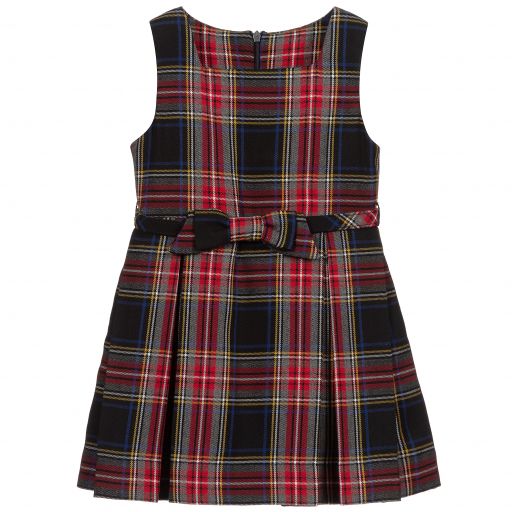 Lapin House-Blue, Red & Grey Tartan Dress | Childrensalon Outlet