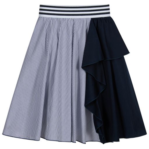 Lapin House-Синяя хлопковая юбка с оборками | Childrensalon Outlet