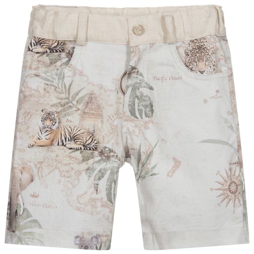 Lapin House-Beige Shorts für Jungen  | Childrensalon Outlet