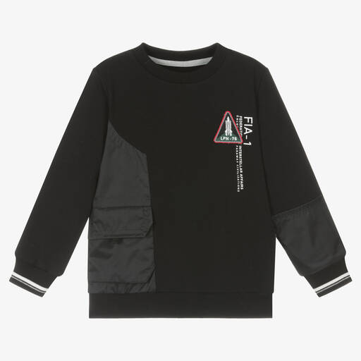 Lapin House-Schwarzes Baumwoll-Sweatshirt | Childrensalon Outlet