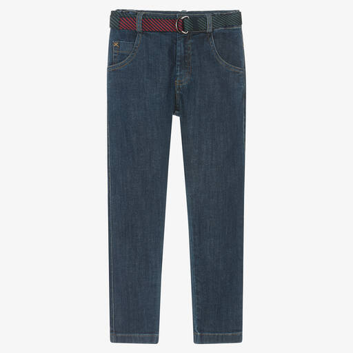 Lapin House-Boys Blue Cotton Denim Jeans | Childrensalon Outlet