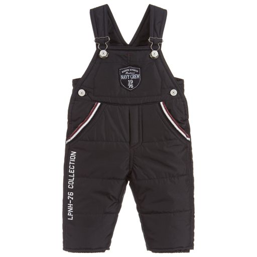 Lapin House-Boys Blue Padded Salopettes  | Childrensalon Outlet