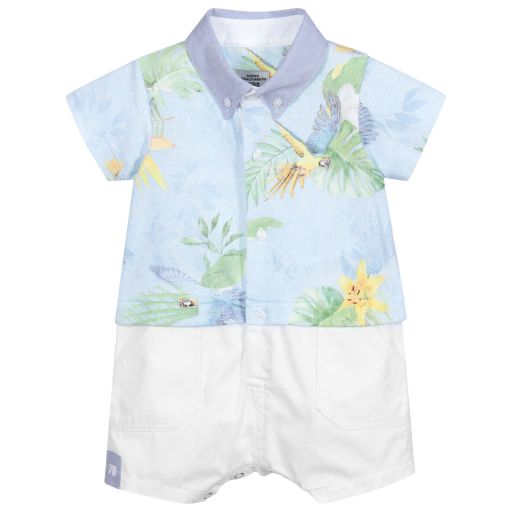 Lapin House-Combi-short bleue et blanche Garçon | Childrensalon Outlet