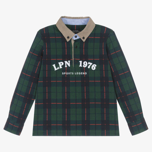 Lapin House-Boys Green Cotton Tartan Top | Childrensalon Outlet