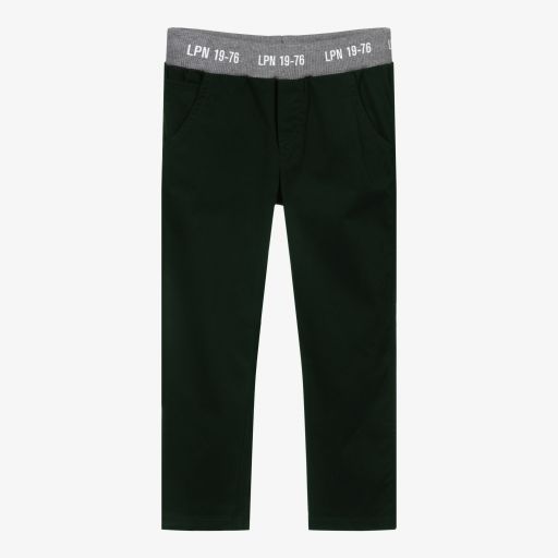 Lapin House-Boys Green Cotton Trousers | Childrensalon Outlet