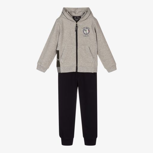 Lapin House-Boys Grey & Blue Tracksuit | Childrensalon Outlet