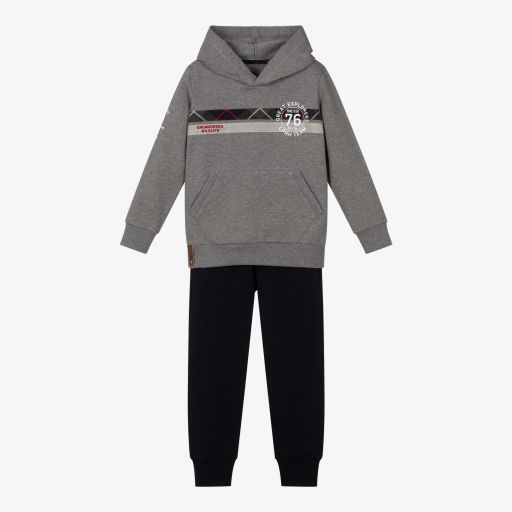 Lapin House-Boys Grey & Blue Tracksuit | Childrensalon Outlet