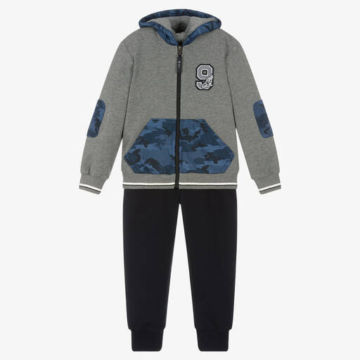 Lapin House-Boys Grey & Blue Tracksuit | Childrensalon Outlet