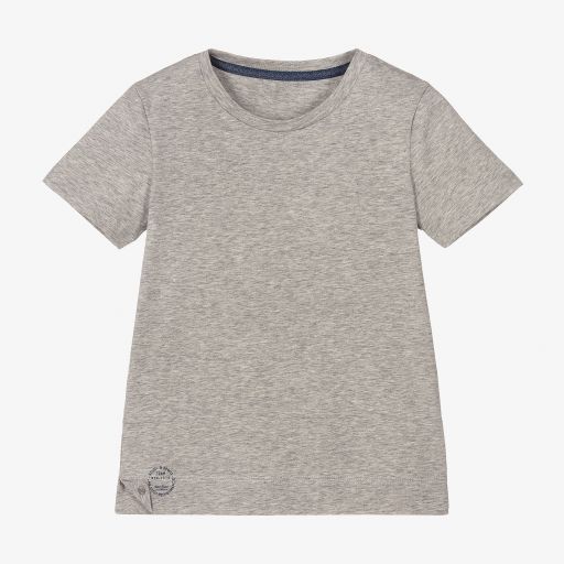 Lapin House-Boys Grey Cotton T-Shirt | Childrensalon Outlet