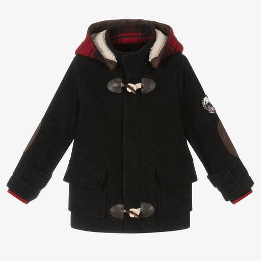 Lapin House-Grauer Dufflecoat aus Wolle (J) | Childrensalon Outlet