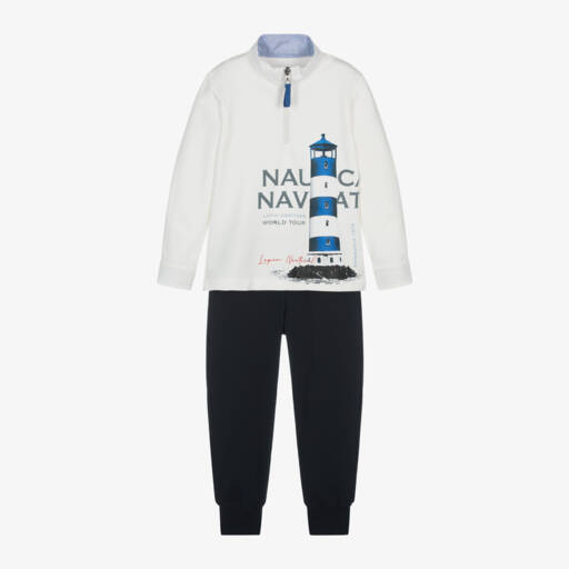 Lapin House-Boys Navy and Ivory Jogger Ensemble | Childrensalon Outlet