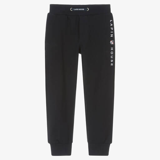 Lapin House-Boys Navy Blue Cotton Joggers | Childrensalon Outlet