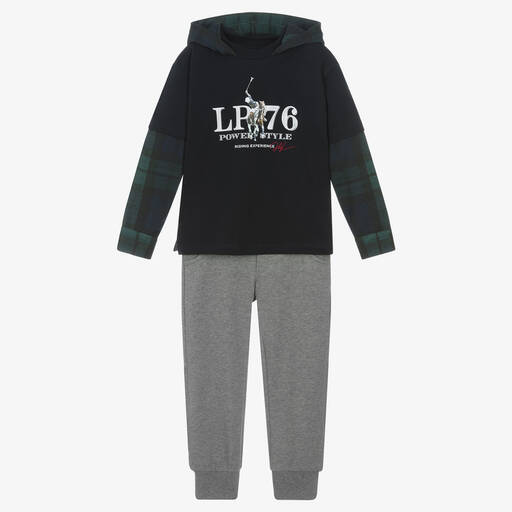 Lapin House-Ensemble jogging coton bleu et gris | Childrensalon Outlet