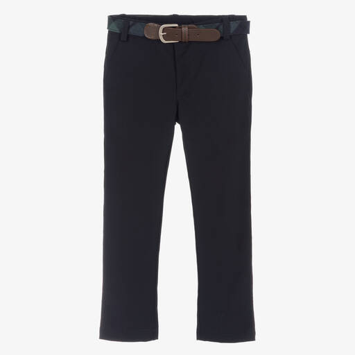 Lapin House-Boys Navy Blue Wool Trousers  | Childrensalon Outlet