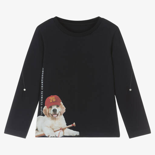 Lapin House-Boys Red Cotton Puppy Top | Childrensalon Outlet