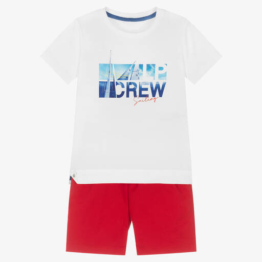 Lapin House-Ensemble short coton blanc et rouge | Childrensalon Outlet