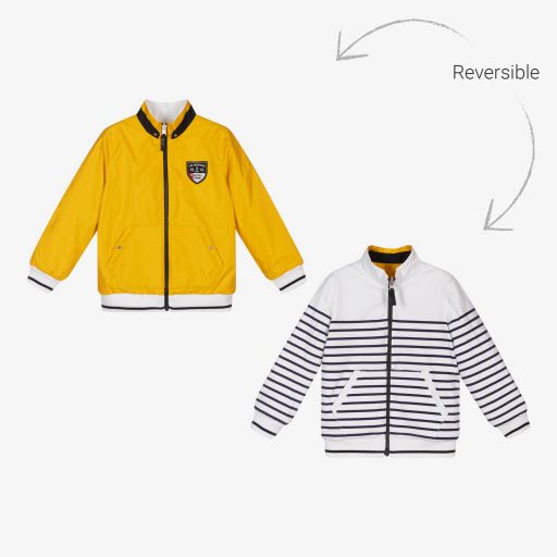 Lapin House-Boys Yellow Reversible Jacket  | Childrensalon Outlet