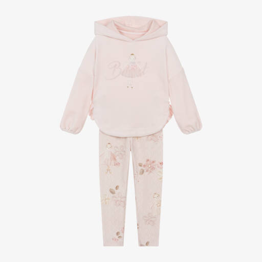 Lapin House-Girls Ballet-Themed Pink Leggings Ensemble | Childrensalon Outlet