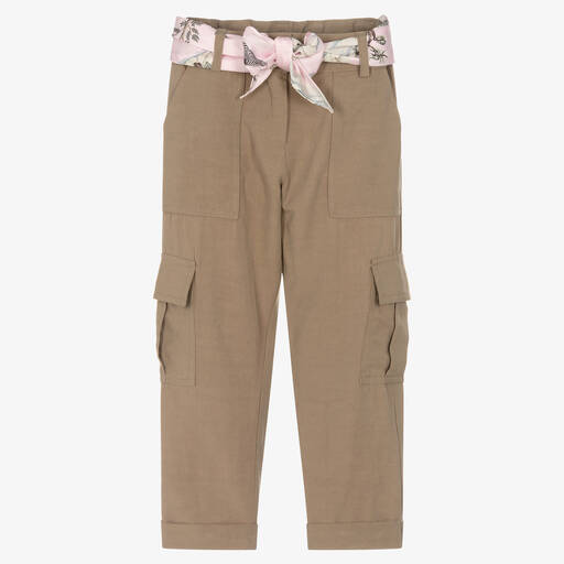 Lapin House-Girls Beige Utility Style Trousers | Childrensalon Outlet