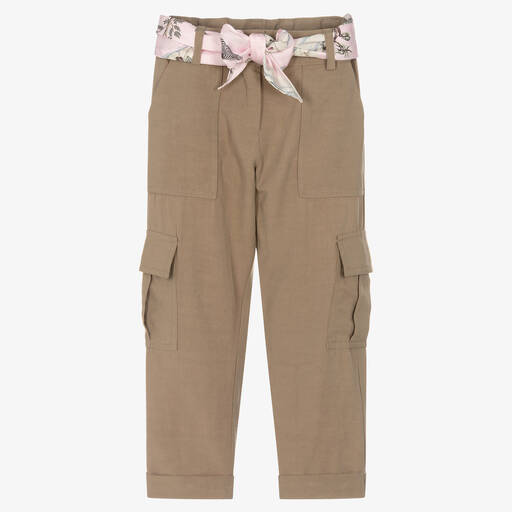 Lapin House-Pantalon beige utility fille | Childrensalon Outlet