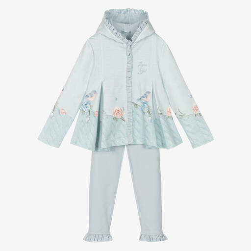 Lapin House-Girls Blue Cotton Leggings Set | Childrensalon Outlet